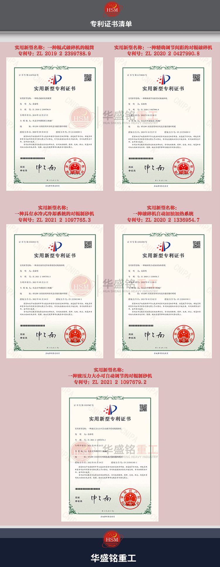 華盛銘全液壓對輥破碎機(jī)專利